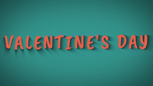 Animierte hüpfende Buchstaben "Valentinstag" — Stockvideo