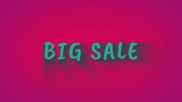 Анімовані підстрибуючі літери "Великий продаж " — стокове відео