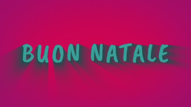 Geanimeerde stuiteren letters "buon NATALE" — Stockvideo