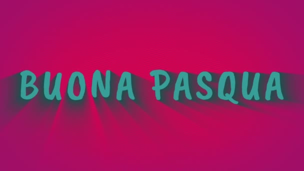 Animated bouncing letters "Buona Pasqua" — Stock Video