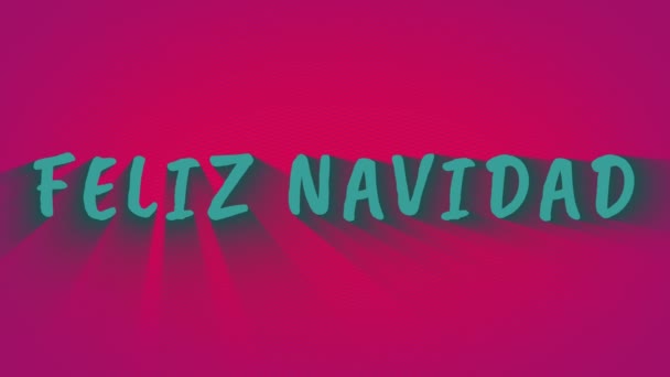 Animated bouncing letters "Feliz Navidad" — Stock Video