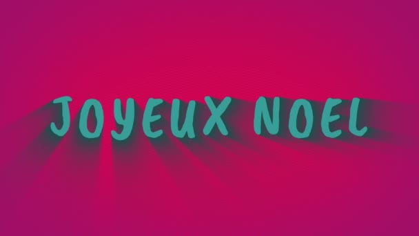 Geanimeerde stuiteren letters "Joyeux Noel" — Stockvideo