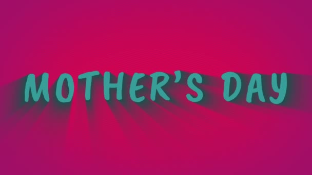 Animated bouncing letters "Mothers Day" — Stock Video