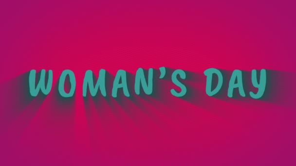 Animerade studsande bokstäver "womens day" — Stockvideo