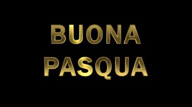 Altın harflerle toplayan parçacıklar - Buona Pasqua