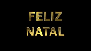 Altın harflerle toplayan parçacıklar - Feliz Natal