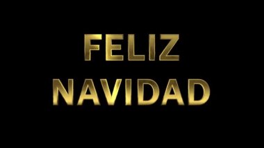 Altın harflerle toplayan parçacıklar - Feliz Navidad