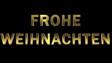 Altın harflerle toplayan parçacıklar - Frohe Weihnachten