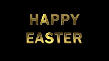 Altın harflerle toplayan parçacıklar - Mutlu Paskalyalar