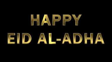 Altın harflerle toplayan parçacıklar - Kurban Bayramınız Kutlu Olsun