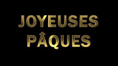 Altın harflerle toplayan parçacıklar - Joyeuses Paques