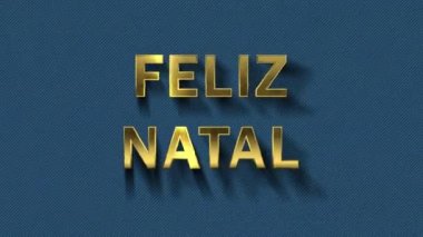 Renkli parçacıklar mavi arka plan ve metin dönüşür - Feliz Natal