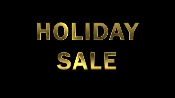 Partiklar samla i gyllene bokstäver-Holiday Sale — Stockvideo