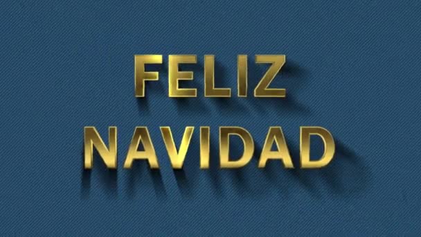 Particelle colorate si trasformano in sfondo blu e testo - Feliz Navidad — Video Stock