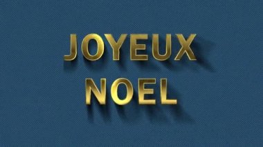 Renkli parçacıklar mavi arka plan ve metin dönüşür - Joyeux Noel