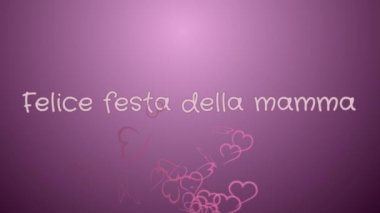 Animasyon Felice festa della Anne, mutlu anneler günü İtalyan dili, tebrik kartı