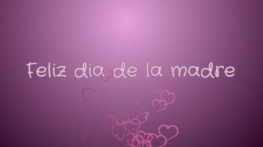 Animasyon Feliz dia de la madre, mutlu anneler günü İspanyolca dil, tebrik kartı