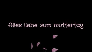 Animasyon Alles liebe zum muttertag, mutlu anneler günü Alman dil, tebrik kartı