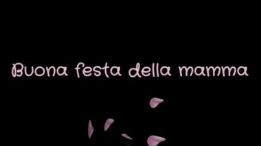 Animasyon Buona festa della Anne, mutlu anneler günü İtalyan dili, tebrik kartı