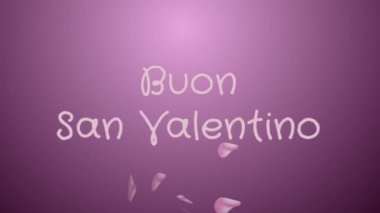 Animasyon Buon San Valentino, mutlu sevgililer günü İtalyan dili, tebrik kartı