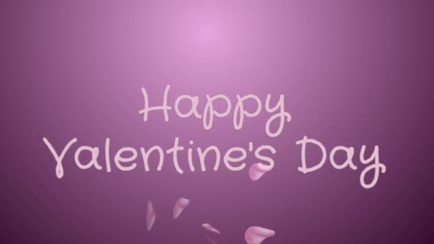 Анімація З днем Святого Валентина, вітальна листівка — стокове відео