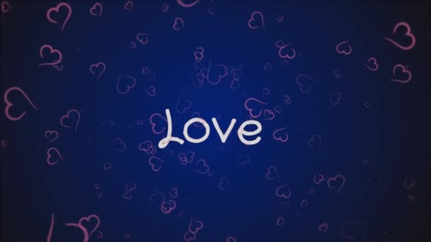 Animation kärlek, gratulationskort — Stockvideo