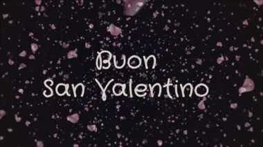 Animasyon Buon San Valentino, mutlu sevgililer günü İtalyan dili, tebrik kartı
