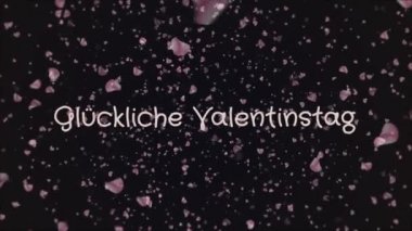 Animasyon Gluckliche Valentinstag, mutlu sevgililer günü Alman dil, tebrik kartı