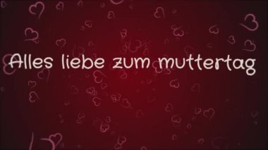 Animasyon Alles liebe zum muttertag, mutlu anneler günü Alman dil, tebrik kartı