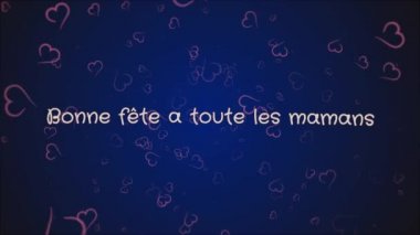 Animasyon Bonne fete toute les mamans, mutlu anneler günü Fransız dili, tebrik kartı