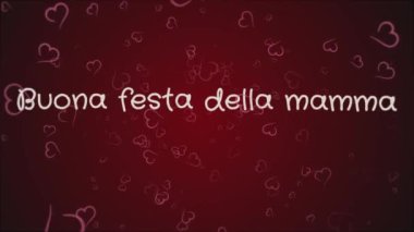 Animasyon Buona festa della Anne, mutlu anneler günü İtalyan dili, tebrik kartı