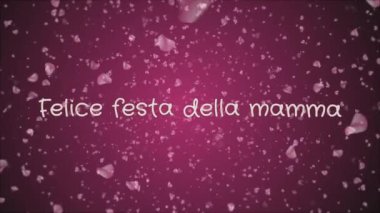 Animasyon Felice festa della Anne, mutlu anneler günü İtalyan dili, tebrik kartı
