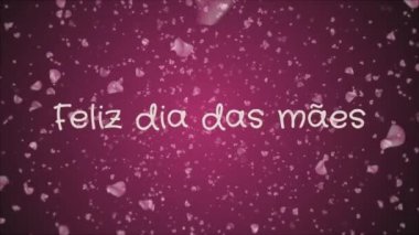 Animasyon Feliz dia das maes, mutlu anneler günü Portekizce Dil, tebrik kartı