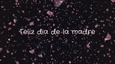 Animasyon Feliz dia de la madre, mutlu anneler günü İspanyolca dil, tebrik kartı