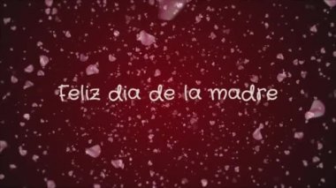 Animasyon Feliz dia de la madre, mutlu anneler günü İspanyolca dil, tebrik kartı