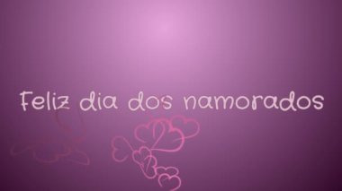 Animasyon Feliz dia dos Namorados, mutlu sevgililer günü Portekizce Dil, tebrik kartı