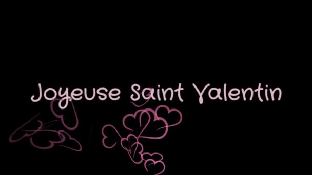 Animation Joyeuse Saint Valentin, Joyeuse Saint Valentin en langue française, carte de voeux 