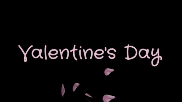 Animación día de San Valentín, tarjeta de felicitación — Vídeo de stock