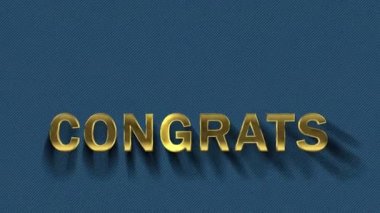 Parçacıklardan toplayarak altın harfler - Tebrikler