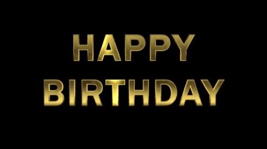 Parçacıklardan altın harfler toplanıyor - Doğum Günün Kutlu Olsun