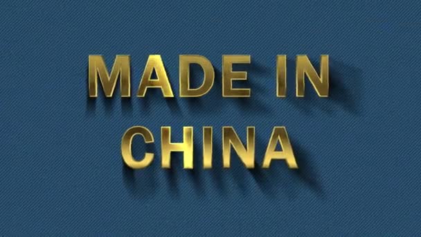 Particles collecting in the golden letters - Made in China