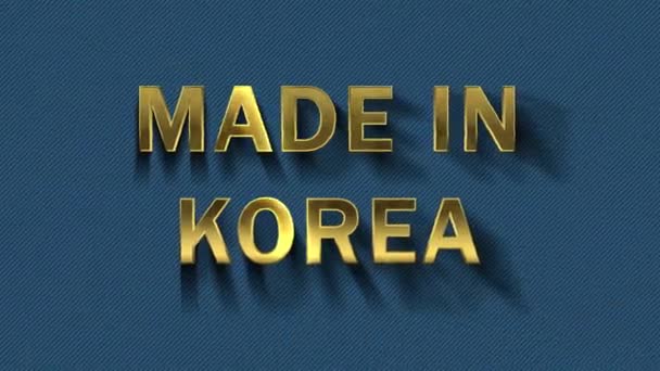 Gold letters collecting from particles - Made in Korea