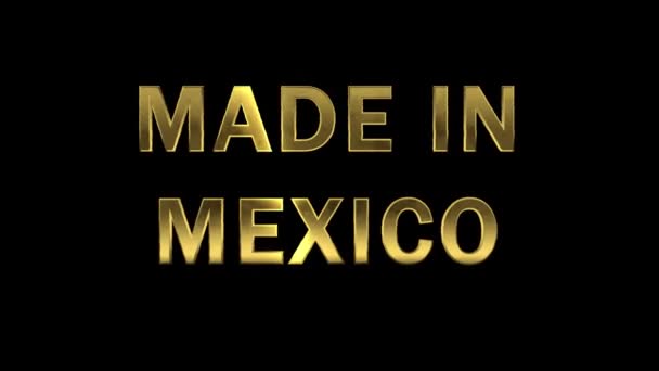 Gold letters collecting from particles - Made in Mexico — Stock Video