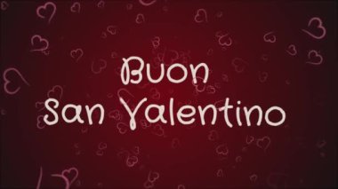 Animasyon Buon San Valentino, mutlu sevgililer günü İtalyan dili, tebrik kartı
