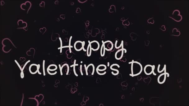 Animación Feliz día de San Valentín, tarjeta de felicitación — Vídeo de stock