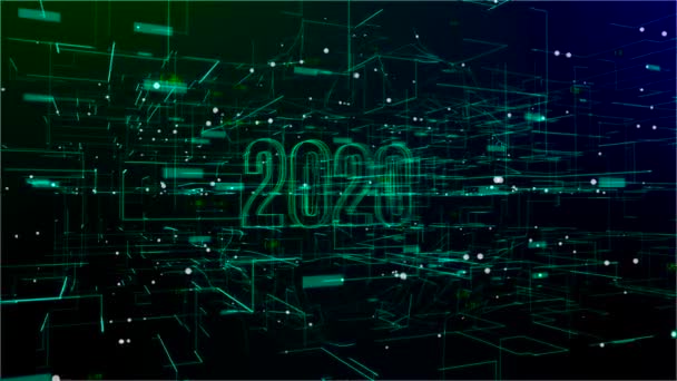 2020年数字的数字空间动画 — 图库视频影像