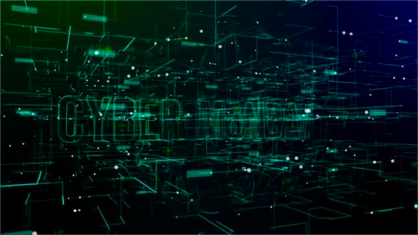 Animation de l'espace numérique avec texte Cyber Monday 