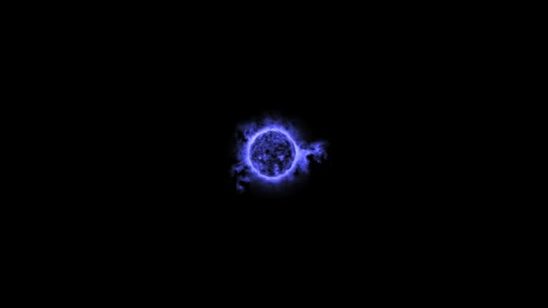 Приближение к поверхности голубой звезды — стоковое видео