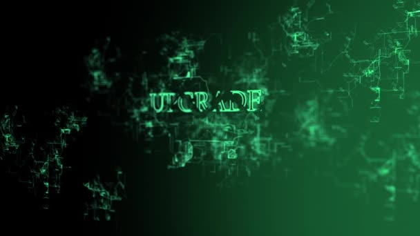 Digitales Netzwerk mit "Upgrade" -Text — Stockvideo