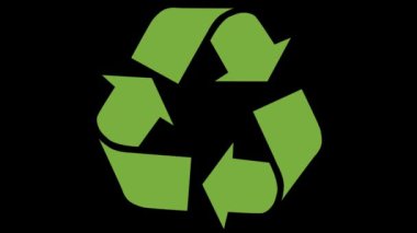 Animasyonlu geri dönüşüm logosu
